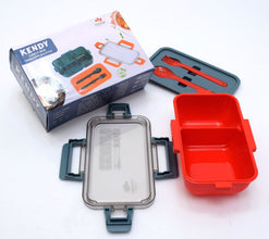 KENDY 2 PORTION BPA FREE LUNCH BOX WITH SPOON N FORK