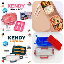 KENDY 2 PORTION BPA FREE LUNCH BOX WITH SPOON N FORK