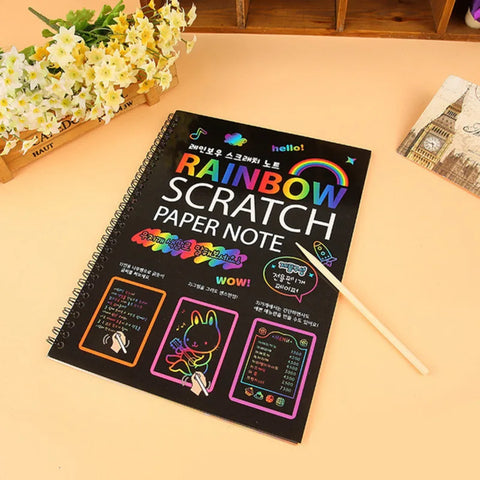 Rainbow scratch paper book
